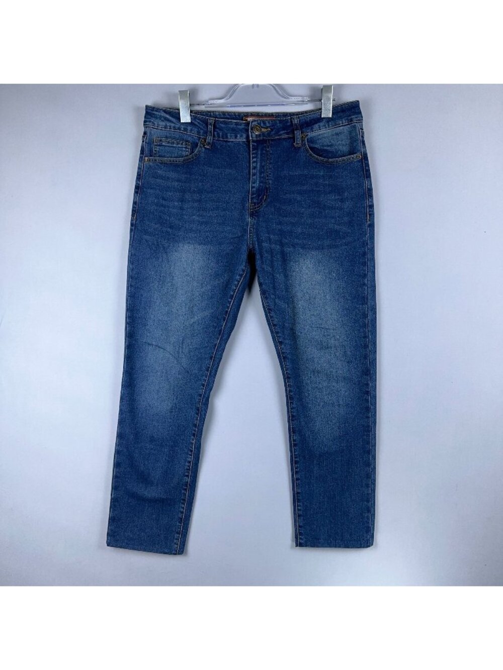 Indigo Wisdom Straight Leg  Jeans Stretch Dark Wash Mens Size 34x32 Blue